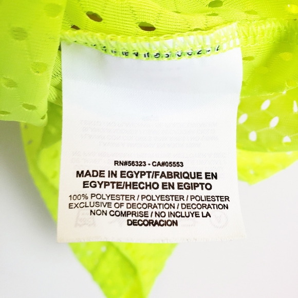 NIKE Logoed Neon Yellow Mesh Youth Jersey Small - Picture 5 of 6